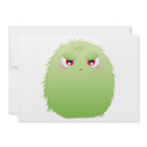 Bad Attitude Furry Monster Personalized Announcements