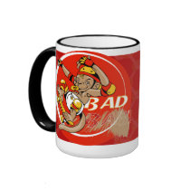 Bad Baby Skateboard Monkey mugs by ZazzIt Bad Baby Skateboard Monkey mugs