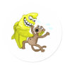 bad banana round sticker