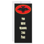 Bad Bat Bookmark Template Personalized Rack Card
