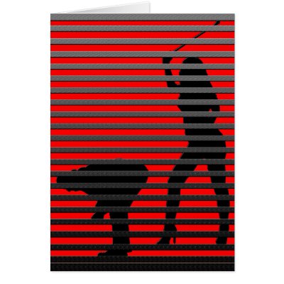 Bad Boy Silhouette Greeting Card by bdsm_emporium