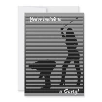 Bad Boy Silhouette Custom Invite
