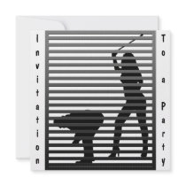 Bad Boy Silhouette Custom Invites