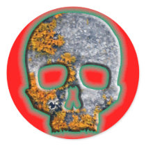 "Bad Boy" Skull with Orange Lichen on Granite stickers by daas_1 "Bad Boy" Skull with Orange Lichen on Granite stickers