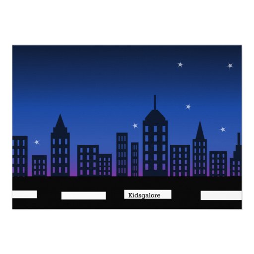 Bad Boys, Bad Boys in the City Birthday Invitation