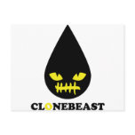 bad clonebeast smile post card