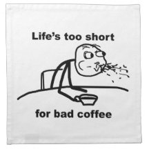 Bad Coffee Printed Napkins