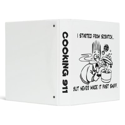 BAD COOK RECIPE VINYL BINDERS by CHUCKLEMEDIA