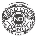 Bad Cop No Donut - Black Sticker