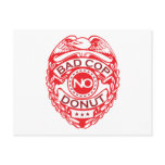 Bad Cop No Donut - Red Post Card