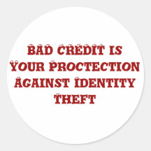 Bad Credit Round Sticker