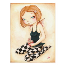 Bad cupcake - fairy fantasy cupcake postcards