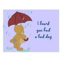 Bad Day Bear Postcard