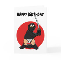 Bad Day Ninja Birthday card
