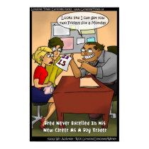 Bad Day Trader Funny Poster by Rick London posters