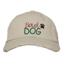Bad DOG by SRF embroidered hats by sharonrhea Bad DOG by SRF embroidered hats