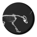 Bad Dog X-Ray Skeleton in Black & White Magnets