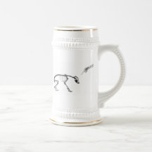 Bad Dog X-Ray Skeleton in Black & White Coffee Mugs