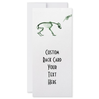 Bad Dog X-ray Skeleton in Green Custom Rack Card by VoXeeD
