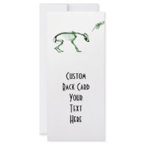 Bad Dog X-ray Skeleton in Green Custom Rack Card