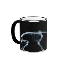 Bad Dog Xray Skeleton Black Blue mugs