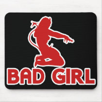 Bad Girl Devil Red mousepads