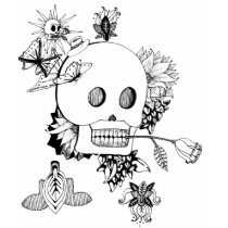 Bad Girl Mexican Skulls, Flowers and Butterflies t-shirts by aribelli Bad Girl Mexican Skulls, Flowers and Butterflies t-shirts