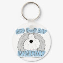 Bad Hair Day Sheepdog Keychain by MenagerieMayhem Bad Hair Day Sheepdog Keychain