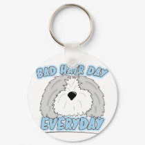 Bad Hair Day Sheepdog Keychain by MenagerieMayhem Bad Hair Day Sheepdog Keychain