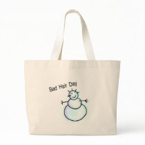 Bad Hair Day Snowman Tote Bags