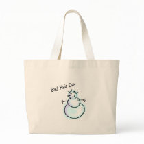 Bad Hair Day Snowman Tote Bag