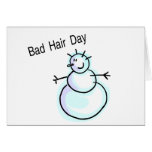 Bad Hair Day Snowman Card