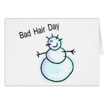 Bad Hair Day Snowman cards