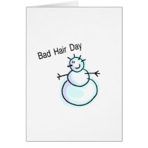 Bad Hair Day Snowman cards