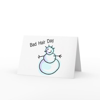 Bad Hair Day Snowman Card by CelebrationZazzle