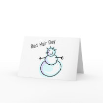 Bad Hair Day Snowman cards