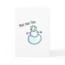 Bad Hair Day Snowman cards