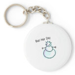 Bad Hair Day Snowman Keychains