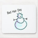 Bad Hair Day Snowman mousepads by TeeZazzle Bad Hair Day Snowman mousepads