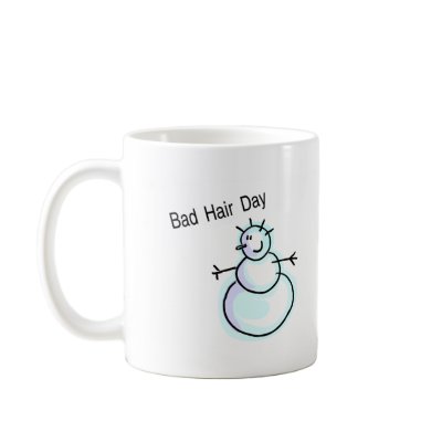Bad Hair Day Snowman Mug by TeeZazzle