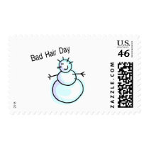 Bad Hair Day Snowman Stamp