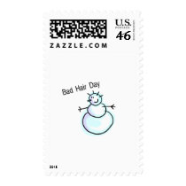 Bad Hair Day Snowman postage