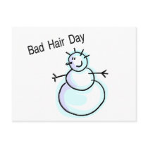 Bad Hair Day Snowman Postcards
