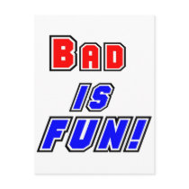 bad is fun postcards