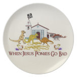 Bad Jesus Ponies Party Plates