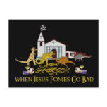 Bad Jesus Ponies Post Card