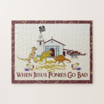 Bad Jesus Ponies Jigsaw Puzzle