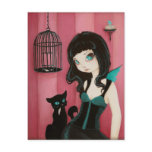 Bad Kitty - Fairy Postcard
