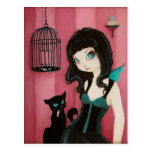 Bad Kitty - Fairy Postcard