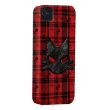 Bad Kitty iPhone 4 Case with Skulls & Hearts